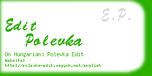 edit polevka business card